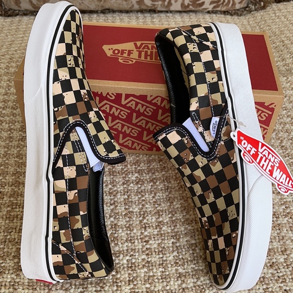 Vans Classic Slip-On Checkerboard Cmdsrt/Trwht WMN - Picture 11 of 16